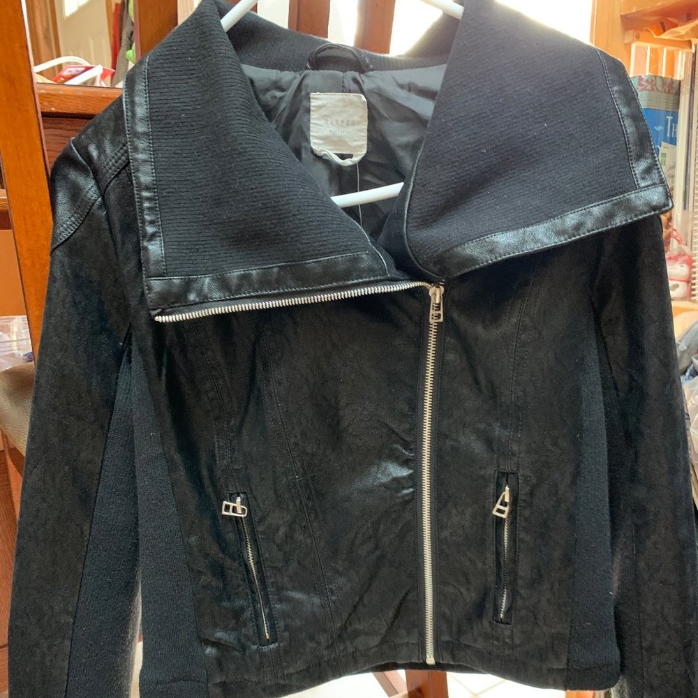 Francesca's Suede Biker Style Jacket Small